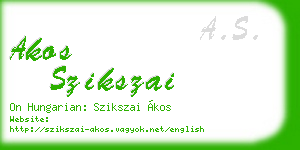 akos szikszai business card